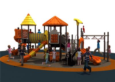 China Orange Outdoor Activity Play Equipment With Water Slide Galvanized for sale