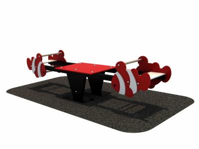 China Amusement Park Red Kids Plastic Seesaw 270 * 94 * 92 cm 2100 mm Height for sale