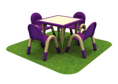 China Square Children Table And Chairs Solid Wood For Amusement Park for sale