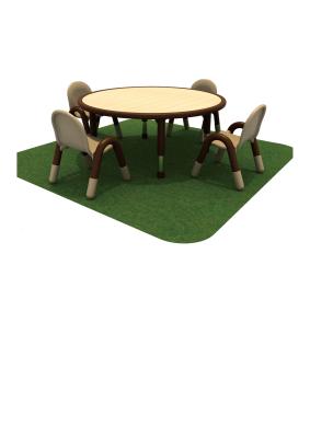 China Round Children Table And Chairs With Galvanized Post Durable for sale