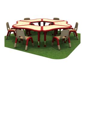 China Stainless Steel Children Table And Chairs With Adjustalbe Legs For Kindergarten for sale