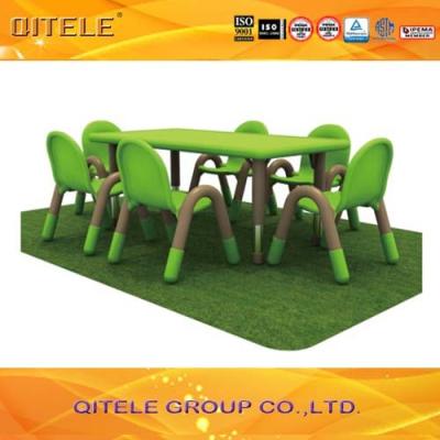 China Green Children Table And Chairs For Nursery School 120 x 60 x 45 CM for sale