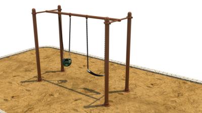 China H Shape Outside Swing Sets For Children , Small Swing Sets For Kids for sale