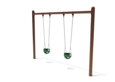 China ISO9001 Outdoor Play Swing Set 640 * 128 * 240 CM For Public Places for sale