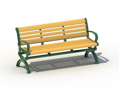 China Solid Wood Outdoor Garden Bench With Galvanized Steel Anti UV for sale