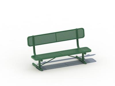 China Galvanized Steel Decorative Benches Outdoor 180 * 60 * 90 CM Security for sale