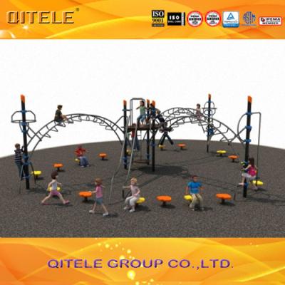 China Outside Children Fitness Playground Equipment With Arch Bridge , Playground Exercise Equipment for sale