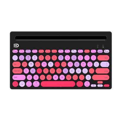 China Hot Selling iK3381d Wireless BT Logitech Tablet PC Waterproof High Quality Wireless Keyboard Wireless BT Logitech Pink Black Color for sale