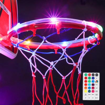 China Factory Wholesale 32Key Basketball Court Outdoor 16 Color Hoop Lamp Basketball Rim LED Lights For Outdoor Game for sale