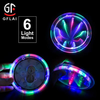 China Bar Ware Liquid Activated Multicolor Customized Design LED Coaster For Glass for sale