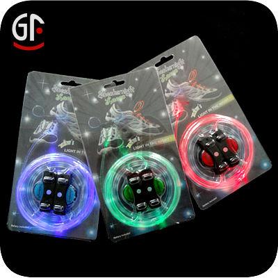 China Christmas Gifts Round Led Lighting Waterproof Shoe Laces for sale