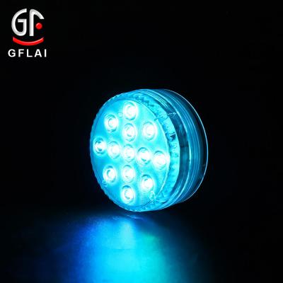 China GFLAI 7cm IR 13 LED Waterproof Wireless Remote Garden Bottom Water Pool Swimming Light for Garden for sale