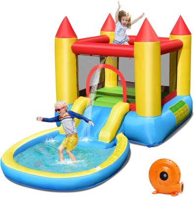 China With EN71 Home Use Oxford Cloth Inflatable Bounce House Kids Jump Castle Slide With Blower for sale