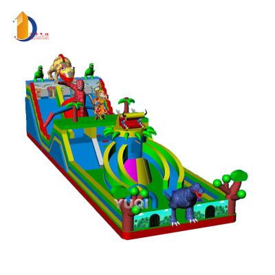 China City Inflatable Children Amusement Park Dinosaur Theme Amusement Mobile Inflatable Amusement Park For Sale for sale