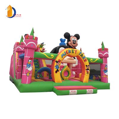 China Playground Amusement Park Inflatable Amusement City.Lovely Mouse Outdoor Inflatable Bouncy Castle Kids Park Amusement For Sale for sale