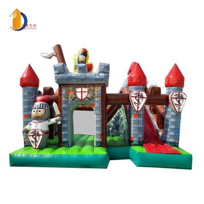 China YUQI factory factory soldier waterproof and flame retardant cartoon inflatable trampoline jumping house for sale for sale