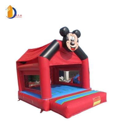 China Hot selling waterproof and fireproof red micky mouse bouncy castles inflatable bouncer for kid toys for sale