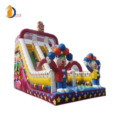 China High quality waterproof and flame retardant clown inflatable slides for kids party tricks for sale