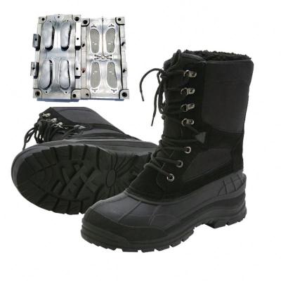 China Best Shoe Moulds Maker Making Short Cotton Snow Boot EVA Injection Mould High Leg Army Boots Mold à venda