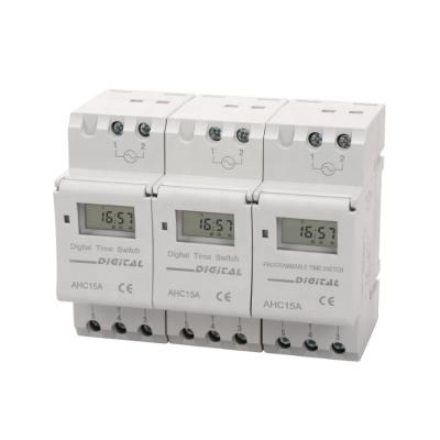 China Industrial Electric Rail Timer Switch AHC15A 220V Din Rail Timer Switch Weekly Manual Mechanical Hourly Switch for sale