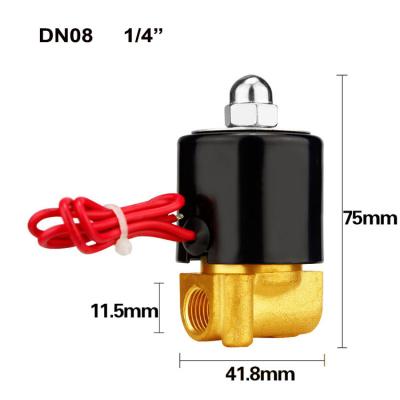 China Normal Closed DC 12V Brass Normal Temperature Fuel Water General Electric Solenoid Valve General Air Shutoff for sale