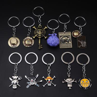 China Metal Anime Key Chain Car Bag Charm Key Chain Ring Pendant Keyring Hat Wanted Holder Accessories Jewelry for sale