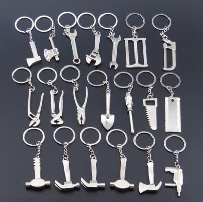 China AMAZONE WholesaleHot Sale Metal Tools Wrench Excavator Hammer Ruler Flexible Clamp Drill Saw Ax Master Key Chain for sale