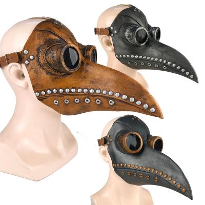 China Medieval Silicone Steampunk Bird Mask Headgear Halloween Cosplay Event Props Funny Mask for sale