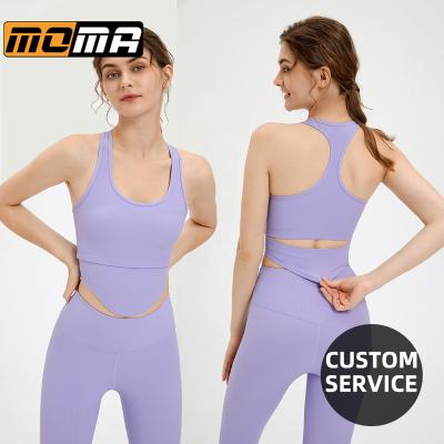 China Customized Breathable Sports Tank Tops Loose Women Gym Yoga Tank Tops Fitness Singlet Without Fitness Brand for sale