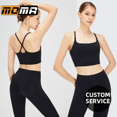 China Breathable Yoga Clothing Set Women Sports Wear Two Piece Bra And Leggings Sport Wear Women Sexy Yoga Set for sale