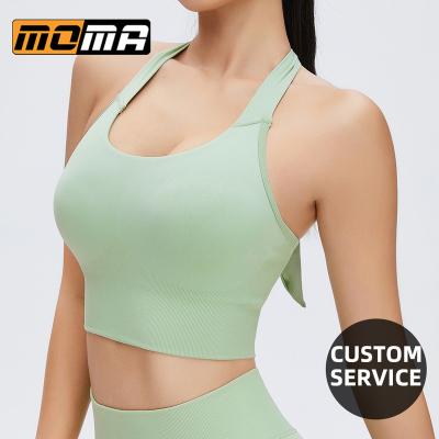 China Custom Designer Breathable Fitness Ladies Running Gym Yoga Tops Exercise Women Workout Sports Bra for sale