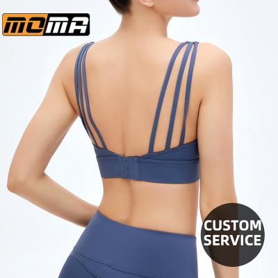 China New Arrival Gym Breathable Cross Crop Backless Workout Sports Bra Top Adjustable Sports Bra Set for sale