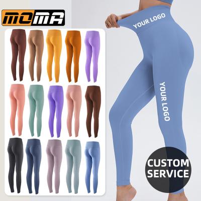 China Logo High Waist Gym Sport Customized by MOMA2022 Breathable Pants Women Fitness Butt Gaiters Yoga Pants Crac! crack! for sale