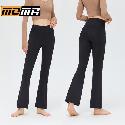 China Yoga Training Breathable MOMA Tight High Waist Pants Gym Fitness Hip Lift Crac! crack! butt yoga gaiters for sale