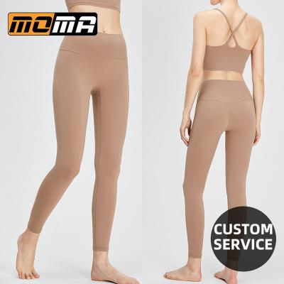 China MOMA Breathable Wholesale Naked Feeling High Waist Leggings Mesh Yoga Tight Workout Leggings for sale