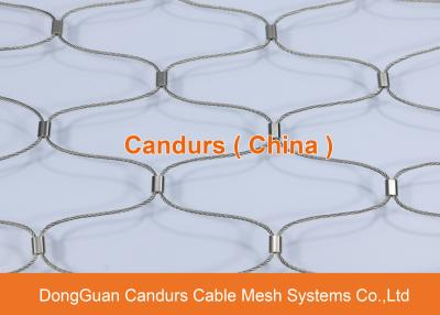 China Flexible Stainless Steel Wire Rope Diamond Balcony Mesh For Safety for sale