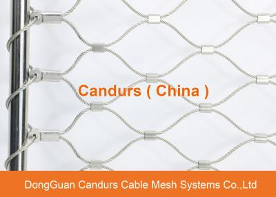 China El acero inoxidable flexible X tiende la malla hecha a mano de la cuerda para la superficie constructiva en venta