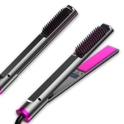 China Luxury 3 in 1 Mini Hair Straightener Negative Ion Multifunctional Hair Straightener Comb for sale