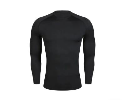 China Other Custom Solid Color Sports Fitness Training Yoga High Elastic Tight Base Long Sleeve T-Shirt Men for sale