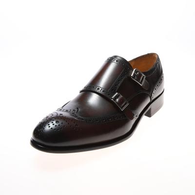 China Latest Design Monk Leather Men Elegant Male Wedding Business Shoes Anti-slippery for sale