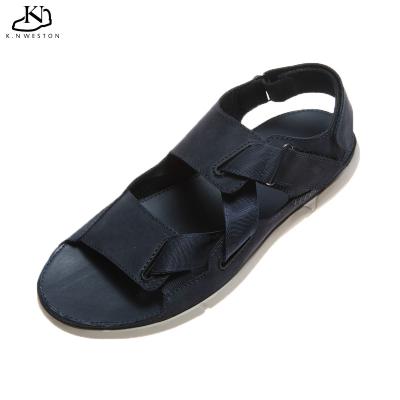 China Personalized Anti-odor logo hotel sandals non-woven men's flip-flop slippers leather sandals for men for sale