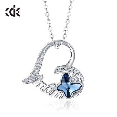 China TRENDY Love Heart Infinity Pendant Necklace With Austrian Crystals Jewelry Gifts For Women for sale