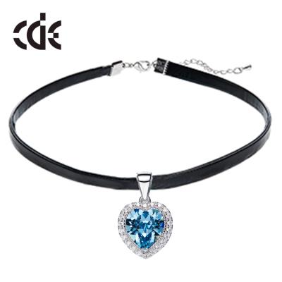 China ODM CLASSIC Fashion Design OEM Original Crystal Jewelry Custom Heart Choker Necklace for sale