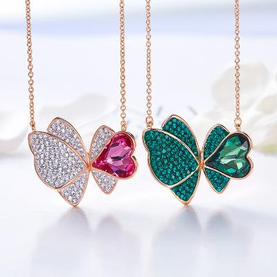 China Cute New Delicacy Customize Butterfly Fashion Necklace For Girls for sale