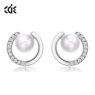 China 2019 Silver Earring 925 Sterling Pearl Stud Earrings Jewelery Silver Earrings for sale