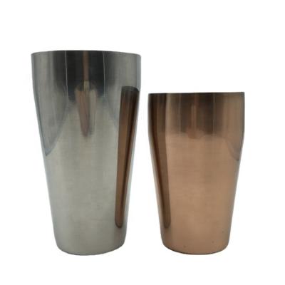 China 28/20oz Metal Double Stainless Steel Copper Copper Gold Plated Bar Cocktail Rum Vodka Boston Shaker Mixer for sale