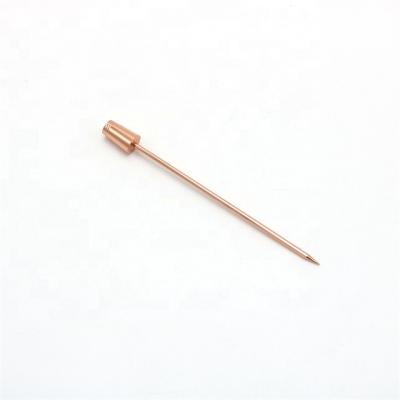 China Rose Gold Plated Boston Shaker Top Cocktail Olive Martini Appetizer Fruit Dessert Cocktail Stick Viable Copper Skewer for sale