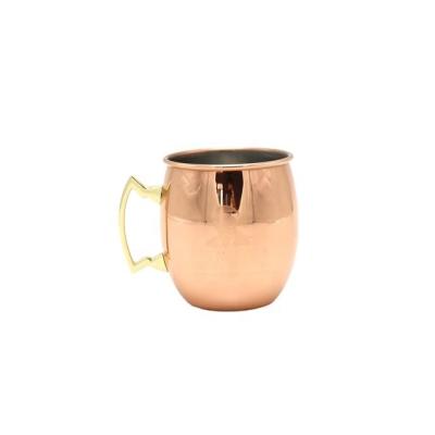 China Food Grade 18oz Viable Brass Moscow Mule Cocktail Drinks Mint Julep Cup Solid Copper Plated Mug for sale