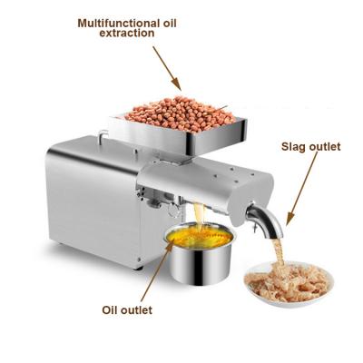 China High Oil Yield Efficiency Jerrate Heater Temperature 250 Degree Making Cold Portable Hydraulic Oil Press Machine for sale