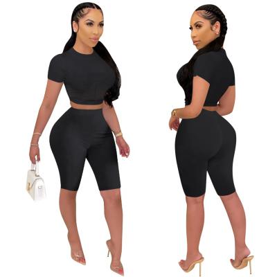 China Stitching Plus Size Women's Clothing Mesh Flared Short Sports Suit Two Piece Pants Set Clothes Casual Women's Clothing for sale